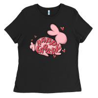 Black happy easter Ladies Tee - MaliasSmallBusiness