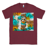 Burgundy mama leopard sunflower Classic Tee - LillyAllenDesigns