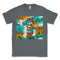 Charcoal Heather mama leopard sunflower Classic Tee - LillyAllenDesigns