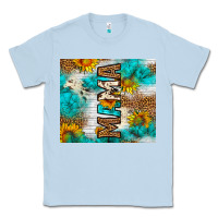 Dusty Blue mama leopard sunflower Classic Tee - LillyAllenDesigns