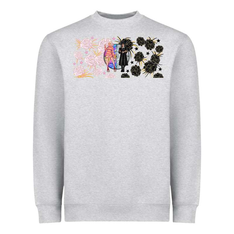 Gothic Girl And Colorful Girl Best Friends With Heavyweight Sweatshirt by TumblerDesignByShophia | Teevron