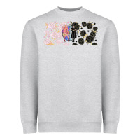 Heather Grey gothic girl and colorful girl best friends with Heavyweight Sweatshirt - TumblerDesignByShophia