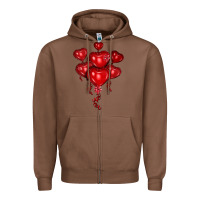 Chestnut heart balloons olivia Zipper Hoodie - OliviaCreatesArt