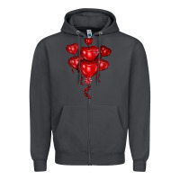 Smoke heart balloons olivia Zipper Hoodie - OliviaCreatesArt