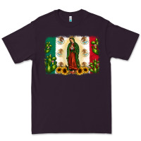 Plum mexican flag our lady of guadalupe Premium Tee - JahusDesignShop