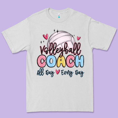 Volleyball Coach All Day Every Day Premium Tee Designed By Maliassmallbusiness