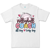 White volleyball coach all day every day Premium Tee - MaliasSmallBusiness