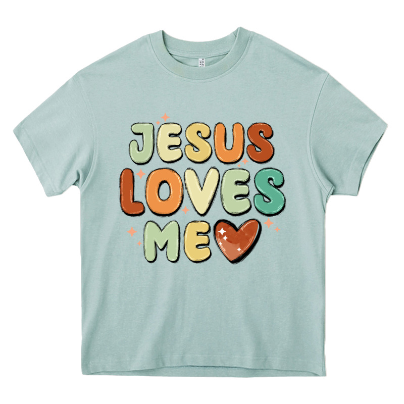 Jesus Loves Me Heavy Core Tee by MaliasSmallBusiness | Teevron
