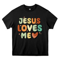 Black jesus loves me Heavy Core Tee - MaliasSmallBusiness