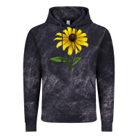 Cloud Black Black Eyed Susan Flower Vintage Hoodie - LillyAllenDesigns
