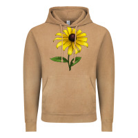 Vintage Camel Black Eyed Susan Flower Vintage Hoodie - LillyAllenDesigns