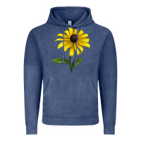 Vintage Denim Black Eyed Susan Flower Vintage Hoodie - LillyAllenDesigns