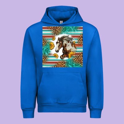 Western Mustang Horse Urban Hoodie Designed By Lillyallendesigns