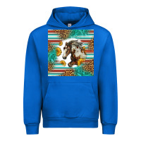 Cobalt western mustang horse Urban Hoodie - LillyAllenDesigns