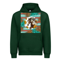Forest Green western mustang horse Urban Hoodie - LillyAllenDesigns