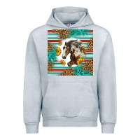 Heather Grey western mustang horse Urban Hoodie - LillyAllenDesigns