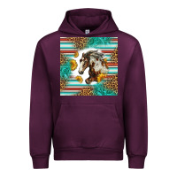 Mauve Wine western mustang horse Urban Hoodie - LillyAllenDesigns