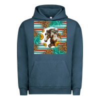 Pigment Midnight Navy western mustang horse Urban Hoodie - LillyAllenDesigns