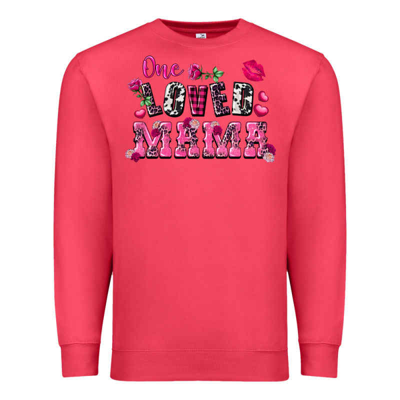 One Loved Mama Valentine's Day Premium Sweatshirt by FaDigitalArtStudio | Teevron
