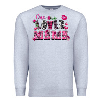 Heather Grey one loved mama valentine's day Premium Sweatshirt - FaDigitalArtStudio