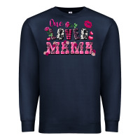 Navy one loved mama valentine's day Premium Sweatshirt - FaDigitalArtStudio