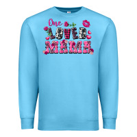 Ocean Blue one loved mama valentine's day Premium Sweatshirt - FaDigitalArtStudio