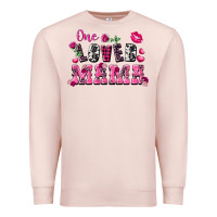 Pale Pink one loved mama valentine's day Premium Sweatshirt - FaDigitalArtStudio