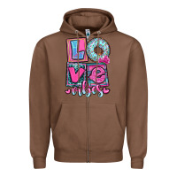 Chestnut love vibes Zipper Hoodie - OliviaCreatesArt