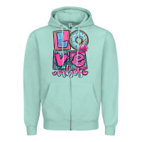 Seafoam love vibes Zipper Hoodie - OliviaCreatesArt