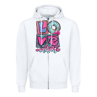 White love vibes Zipper Hoodie - OliviaCreatesArt