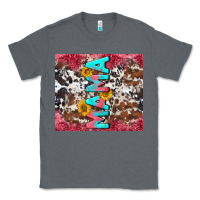 Charcoal Heather mama cowhide  sunflowers Classic Tee - LillyAllenDesigns