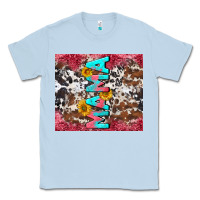 Dusty Blue mama cowhide  sunflowers Classic Tee - LillyAllenDesigns