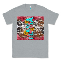 Heather Grey mama cowhide  sunflowers Classic Tee - LillyAllenDesigns