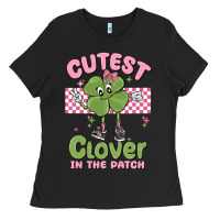 Black cutest clover in the patch Ladies Tee - MaliasSmallBusiness