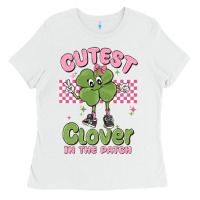 White cutest clover in the patch Ladies Tee - MaliasSmallBusiness