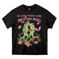 Black be with people who match your energy Heavy Core Tee - MaliasSmallBusiness