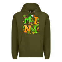 Army Green St. Patrick's Day mini Premium Hoodie - OliviaCreatesArt