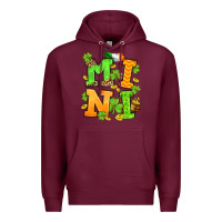 Burgundy St. Patrick's Day mini Premium Hoodie - OliviaCreatesArt