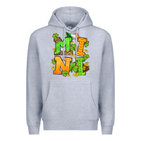 Heather Grey St. Patrick's Day mini Premium Hoodie - OliviaCreatesArt