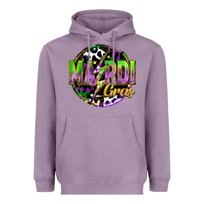 Mardi Gras Lightning Heavyweight Hoodie by FaDigitalArtStudio | Teevron