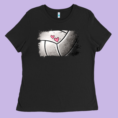 Volleyball Brushstroke Ladies Tee Designed By Jasminsmagicworld