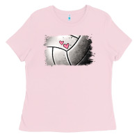 Bubblegum Pink volleyball brushstroke Ladies Tee - Jasminsmagicworld
