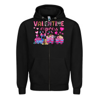 Black valentine express olivia Zipper Hoodie - OliviaCreatesArt