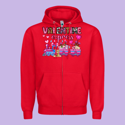 Valentine Express Olivia Zipper Hoodie Designed By Oliviacreatesart
