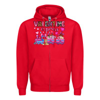 Red valentine express olivia Zipper Hoodie - OliviaCreatesArt