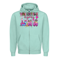 Seafoam valentine express olivia Zipper Hoodie - OliviaCreatesArt