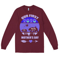 Burgundy Our First Baby Mama Mother s Day Long Sleeve Tee - Bettercallsaul