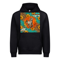 Black western percheron horse Urban Hoodie - LillyAllenDesigns