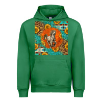 Emerald western percheron horse Urban Hoodie - LillyAllenDesigns