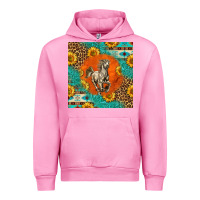 Fuchsia Pink western percheron horse Urban Hoodie - LillyAllenDesigns